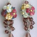 Lampwork Earrings, Handmade..