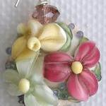 Lampwork Earrings, Handmade..