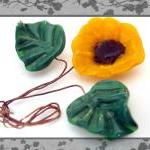 Yellow Lampwork Flower Wit..