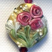 Lampwork Bead - Pendant Focal- "Organic or Floral" 2 in 1 Bead SRA