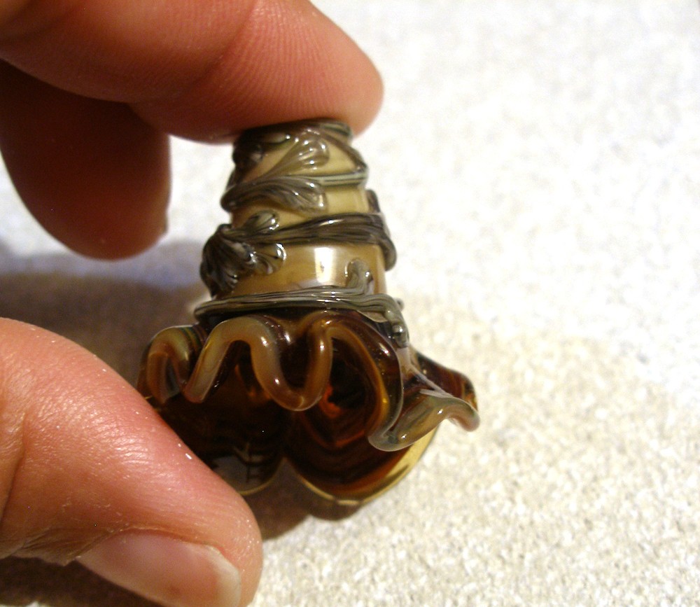 Caramel Brown Bell Flower Bead