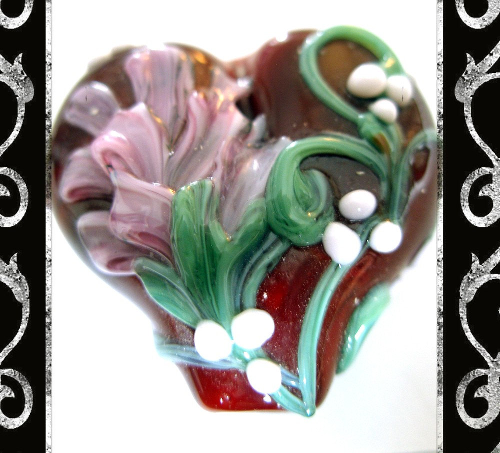 Heart felt Lampwork Focal- SRA